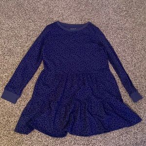 Navy blue cheetah print dress